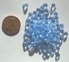 100 4mm Transparent Light Sapphire Drops